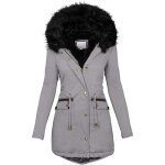 Veste dhiver - non spcifi - parka femme - capuche amovible - manteau pais - coupe - vent