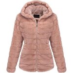 Veste dhiver zgeer pour femme - rose - fermeture clair - manches longues - capuche