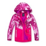Veste enfant mixte impermable coupe - vent  capuche imprime camouflage color block doublee polaire ...