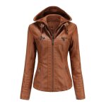 Veste femmeveste cuir pu femmejacket femme chapeau détachableveste à col montant courte (s - 4xl) Veste femmeveste cuir pu femmejacket femme chapeau détachableveste à col montant courte (s - 4xl)