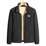 Veste femme double polaire col montant manches longues casual epais chaud hiver couleur unie