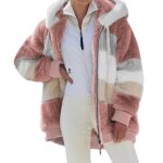 Veste femme hiver - manteau en peluche dcontract chaude et confortable adapt  lautomne et  lhiver ...