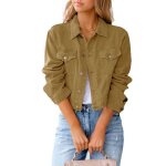 Veste femme en jean uni - mobigarlan - fit grande - tissu matelass� - boutons