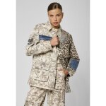 Veste femme kaporal - silex - 100% coton - effet patchwork - imprim animal et gomtrique