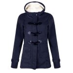Veste femmes manteau  capuche bouton corne blouson manches longues chaud pais hoodie hoody outwear ...