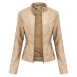 Veste femme - mobigarlan - slim en pu cuir - grande taille - jaune - fbc171