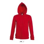 Veste femme - sols - seven - rouge - molleton 280 - capuche double