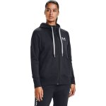 Veste femme - under armour - rival fleece full zip - noir / blanc - manches longues - respirante