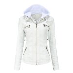 Veste femmeveste cuir pu femmejacket femme chapeau détachableveste à col montant courte (s - 4xl) - blanc ... Veste femmeveste cuir pu femmejacket femme chapeau détachableveste à col montant courte (s - 4xl) - blanc ...