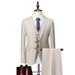 (veste + gilet + pantalon)costume homme 3 pices mariage business fit smoking simple poitrine men suits ...