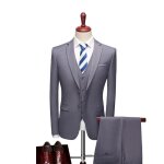 (veste + gilet + pantalon)costume homme 3 pices mariage business fit smoking simple poitrine men suits ...