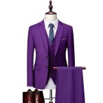 (veste + gilet + pantalon)costume homme 3 pices mariage business slim fit smoking simple poitrine men ...