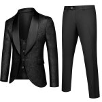 (veste + gilet + pantalon) costume homme grande taille uni blouson de marque luxe blazer grande v�tements ...