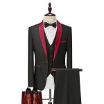 (veste + gilet + pantalon) costume homme grande taille uni blouson de marque luxe blazer grande v�tements ...