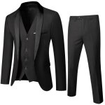 (veste + gilet + pantalon) costume homme grande taille uni blouson de marque luxe blazer grande v�tements ...