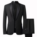 (veste + gilet + pantalon)ensemble de costume homme revers en pointe blazer et pantalons mariage smoking ...