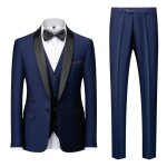 (veste + gilet + pantalon + noeud)costume homme mariage business slim fit smoking men suits bleu marine ... (veste + gilet + pantalon + noeud)costume homme mariage business slim fit smoking men suits bleu marine ...
