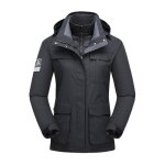 Veste hiver exterieur femme impermable 3 en 1 doubl en duvet coupe - vent capuche chaude couleur unie ...