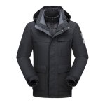 Veste hiver exterieur homme imperméable 3 en 1 doublé en duvet coupe - vent capuche chaude couleur unie ... Veste hiver exterieur homme imperméable 3 en 1 doublé en duvet coupe - vent capuche chaude couleur unie ...