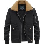 Veste hiver homme en coton doublée polaire casual veste militaire chaude epaisse couleur unie Veste hiver homme en coton doublée polaire casual veste militaire chaude epaisse couleur unie