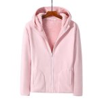 Veste hiver en polaire femme � capuche exterieur veste zippee chaude epaisse couleur unie