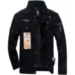 Veste hommes - aviateur en matelass� - mobigarlan - fit grande - 100% coton - noir - fbc78aaa