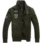Veste hommes aviateur - mobigarlan - xd472q - col standup de �cusson - fit grande v�tements masculin ...