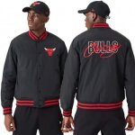 Veste bomber chicago bulls nba - new era - rouge et noir - logo brod - 100% nylon