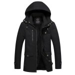 Veste homme à capuche classique manteau chaud polaire parka dextérieur dhiver militaire coupe - vent ... Veste homme à capuche classique manteau chaud polaire parka dextérieur dhiver militaire coupe - vent ...
