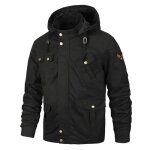 Veste homme  capuche detachable de marque veste lger en col standup blouson dcontracte  poches multiple ...