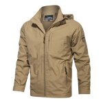 Veste homme veste homme col montant veste impermable homme automne coupe vent homme avec capuche - kaki ...