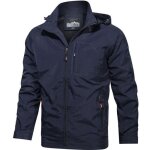 Veste homme veste homme col montant veste impermable homme automne coupe vent homme avec capuche - bleu ...
