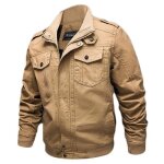Veste homme col montant n xs - leoclotho - veste de printemps - kaki1 - beige - homme - adulte