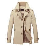 Veste homme en coton casual veste de printemps mode vêtement slim col rabattu - beige Veste homme en coton casual veste de printemps mode vêtement slim col rabattu - beige