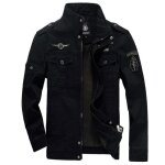 Veste homme dextrieur coupe - vent en coton - mobigarlan - noir - style cargo militaire - pm109