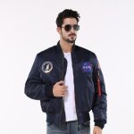 Veste homme funmoon nasa pilote camouflage militaire