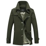 Veste homme grande taille - leoclotho - boucle revers kaki - manches longues - poches c�t�s