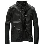 Veste hommes hiver chaud en pu cuir - mobigarlan - xd622 - noir - coupe - vent