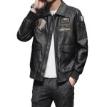Veste homme d?hiver chaud plus de velours de marque veste homme en simili cuir blouson col revers hommenoir1 ...