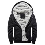 Veste homme hiver - mobigarlan - chaud sweats  capuche zipp paisse blouson de manches longues - m2y4 ...