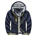 Veste homme - insfity - Épaisse chaud - col capuche - bleu fonce Veste homme - insfity - Épaisse chaud - col capuche - bleu fonce