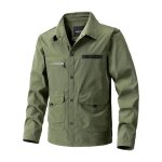 Veste homme lger automne printemps slim fashion couleur unie - vert militaire - insfity - mp213561930 ...
