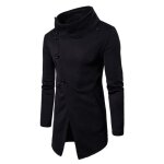 Veste homme - leoclotho - long slim � col montant - noir - v�tement masculin