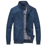 Veste homme m - xxl casual business manteau manche longue col montant veste hommes bleu printemps automne ...