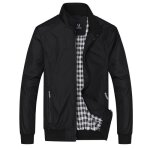 Veste hommeveste mi saison homme manteau manche longue col montant avec pochescasual vetement homme coupevent ...