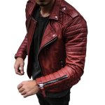 Veste homme - mobigarlan - vintage parker de pu cuir de courses - rouge - col revers - manches longues ... Veste homme - mobigarlan - vintage parker de pu cuir de courses - rouge - col revers - manches longues ...