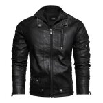 Veste hommeveste moto homme en pu cuir automne hiver Épais veste de cuir homme de courses col revers ... Veste hommeveste moto homme en pu cuir automne hiver Épais veste de cuir homme de courses col revers ...