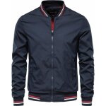Veste homme - fondupin - printemps casual - col montant - l�g�re - bleu marin