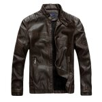 Veste homme en pu cuir blouson hommes vêtements manteau homme slim vêtement masculin bk46a cafe Veste homme en pu cuir blouson hommes vêtements manteau homme slim vêtement masculin bk46a cafe