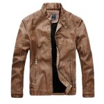 Veste homme en pu cuir blouson hommes vtements manteau homme slim vtement masculin bk46a1 jaune